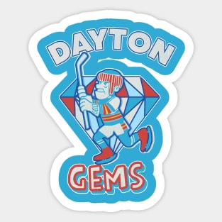 Defunct Dayton Gems Hockey Team Sticker
